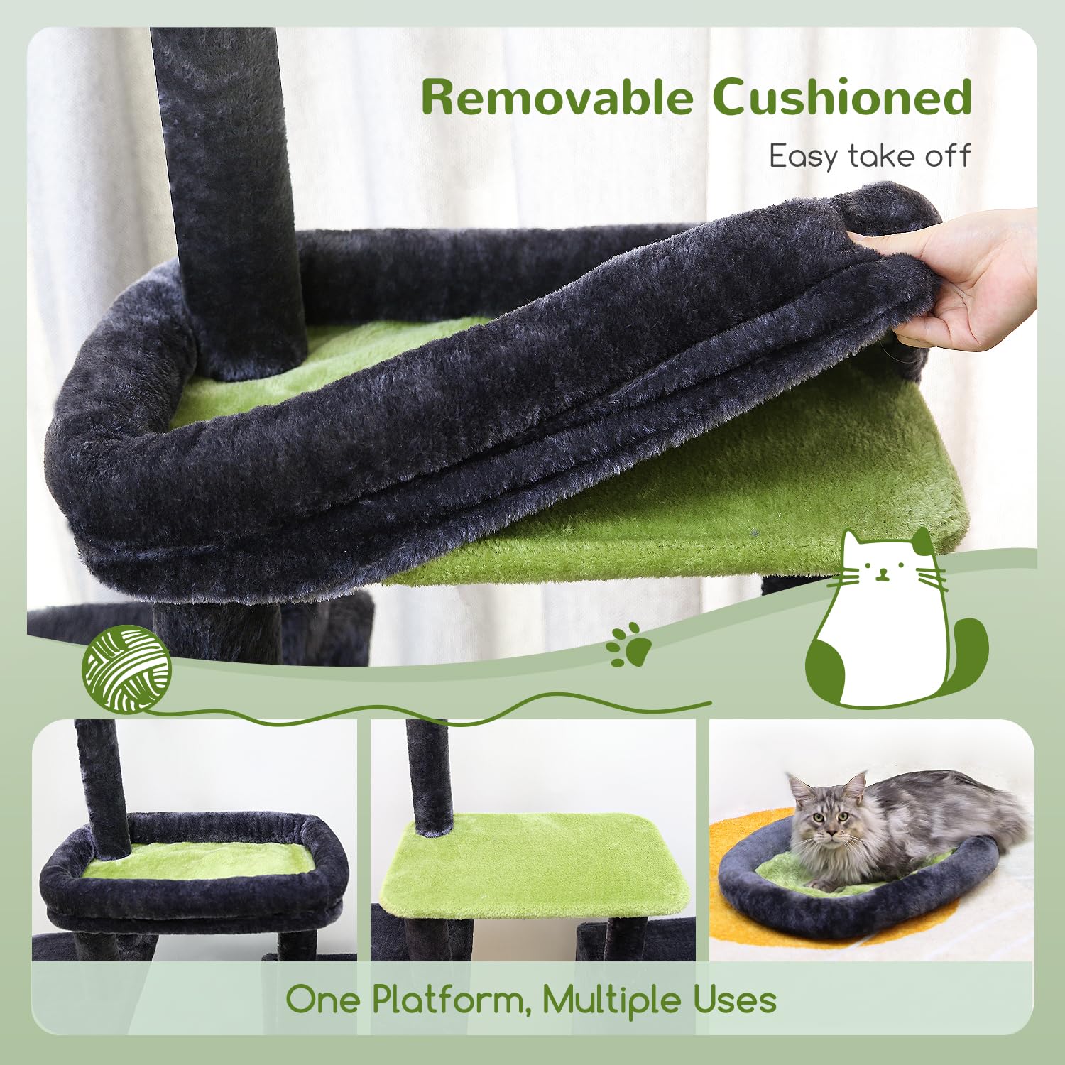 Globlazer cat tower rotating base adds stability and exploration options.