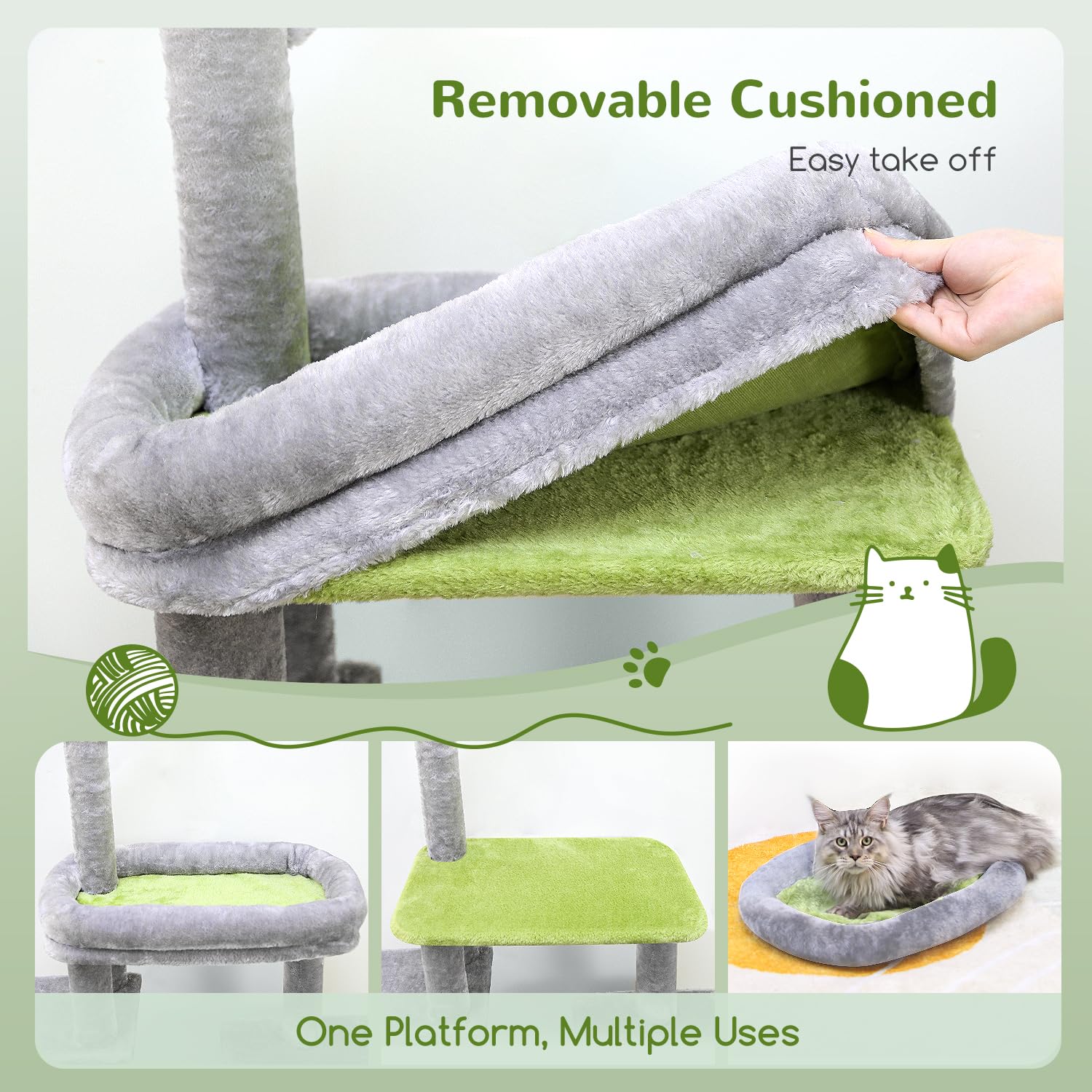 Globlazer cat-tower rotating-base adds stability and playful exploration for curious cats
