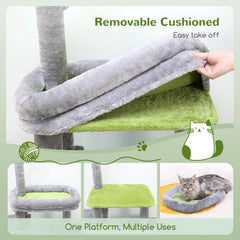 Globlazer cat-tower rotating-base adds stability and playful exploration for curious cats