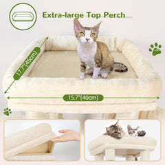 Globlazer cat tower with sisal posts promotes healthy claws and furniture protection.
