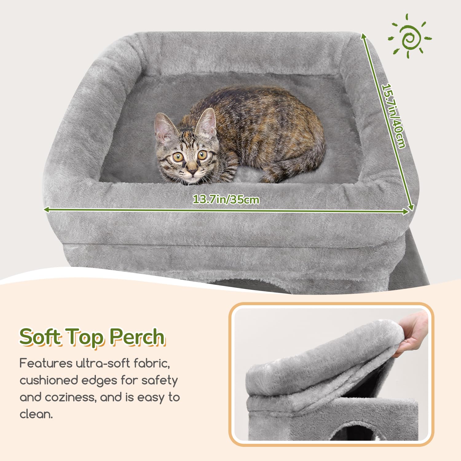 Globlazer cat tower with sisal posts protects furniture and encourages scratching