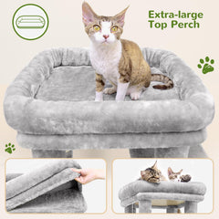 Globlazer cat tower sisal posts promote healthy scratching while protecting furniture.