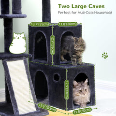 Globlazer cat tower sisal scratching board invites scratching and play.