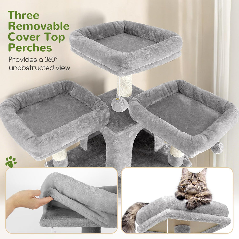 Globlazer 3 perches layout creates diverse lounging and climbing zones.