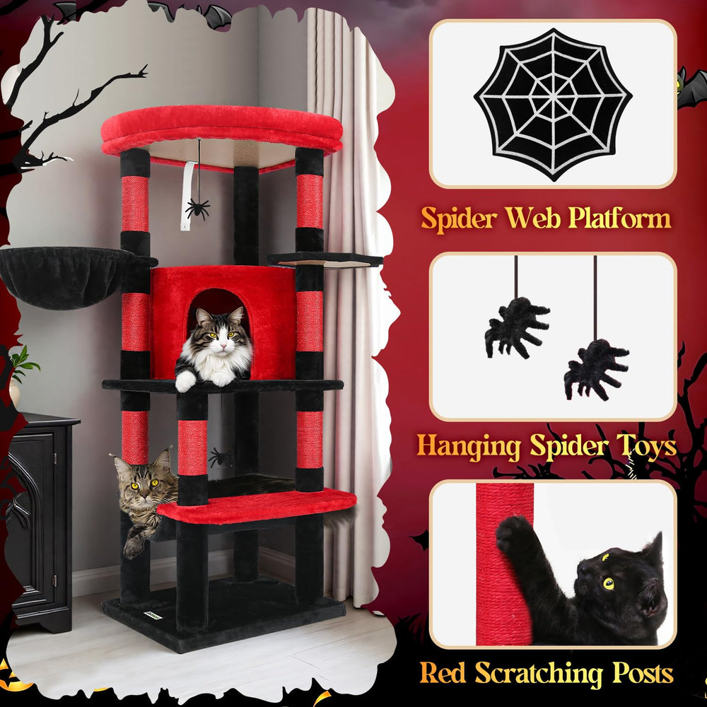 Globlazer Gothic Corner Cat Tree Tower ships with easy-to-follow assembly tools and parts.