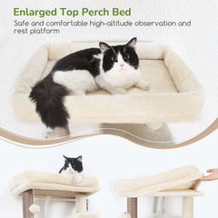 Globlazer cat tree with 5 sisal posts and a scratch board to protect furniture.