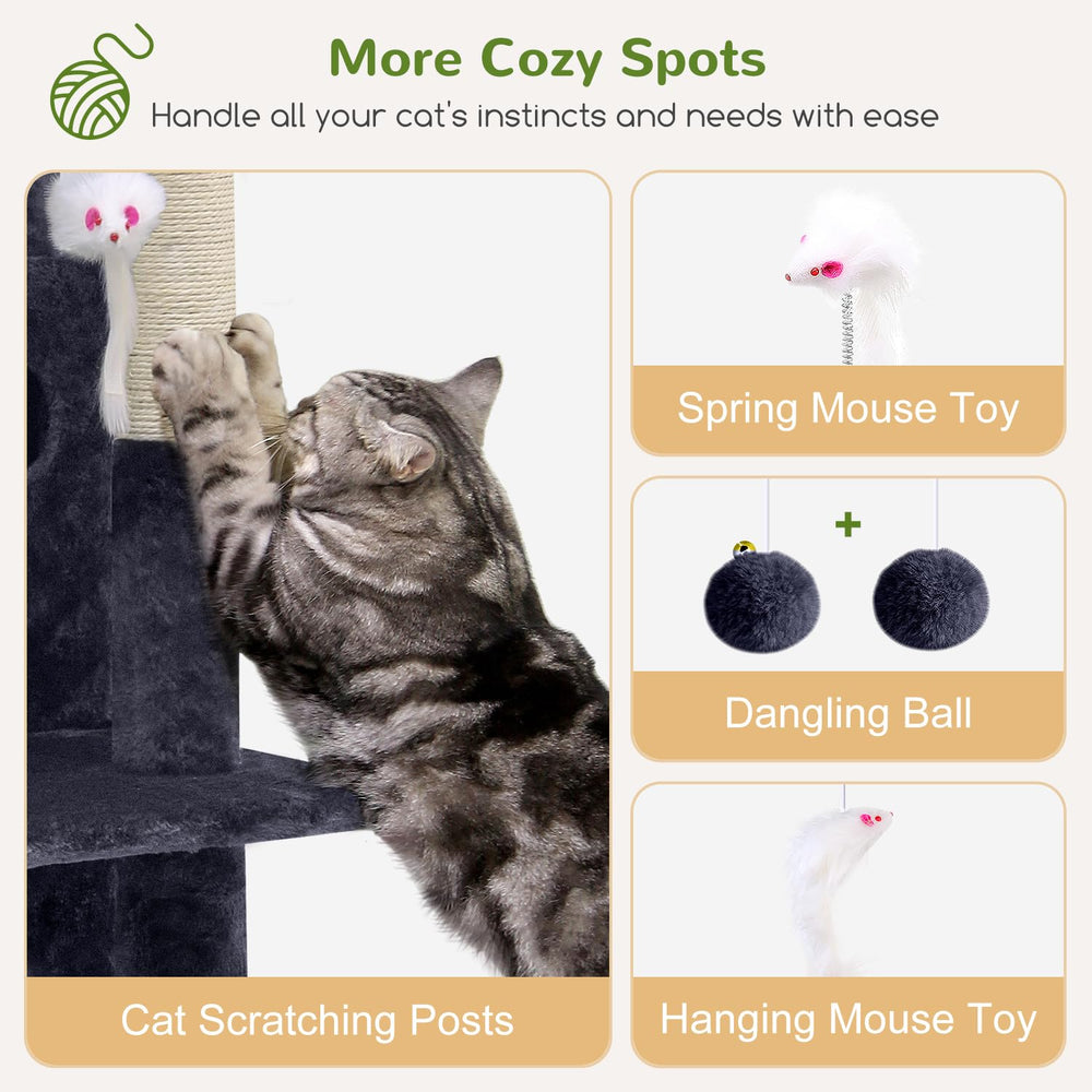 Globlazer Cat Tree Tower 50-inch assembly guide ensures quick setup with clear steps.