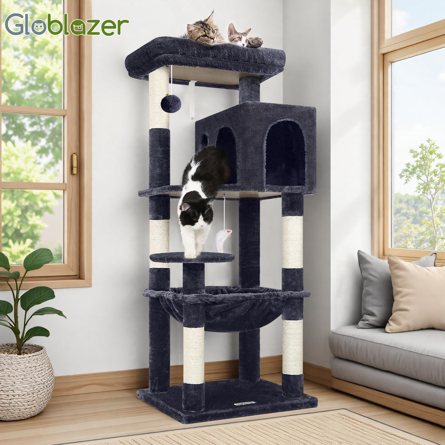 Globlazer cat tree tower easy assembly instructions for quick setup