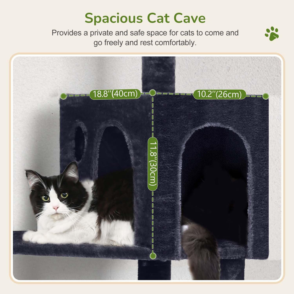 Globlazer cat tree tower cat condo privacy cave for quiet resting