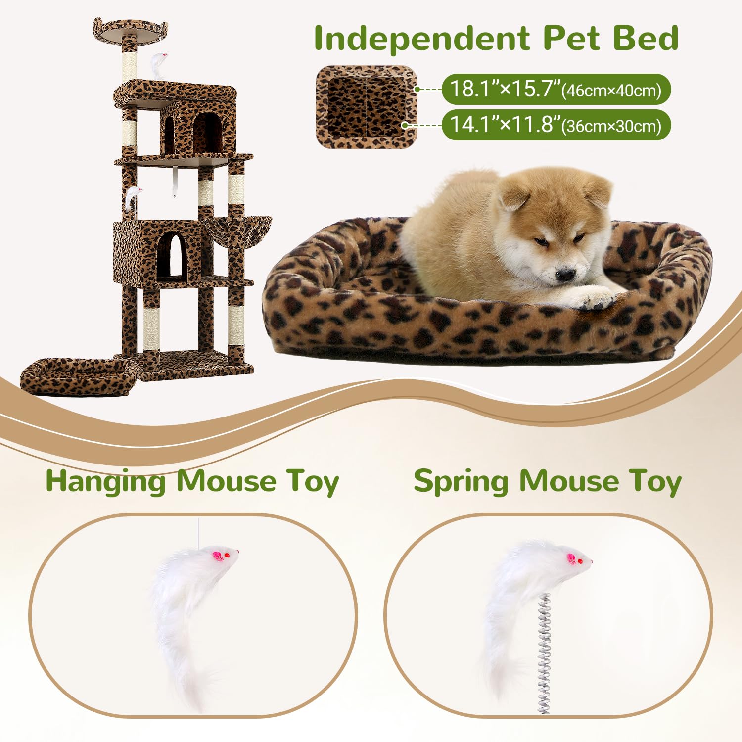 Globlazer 2-condos look-out loft image highlights private resting and elevated observation spots for big felines