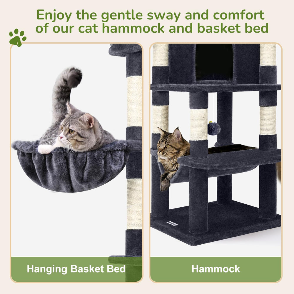 Globlazer corner cat tree plush hammock for cozy resting and naps