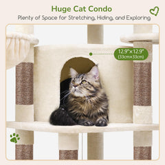 Globlazer corner cat tree with seven natural sisal posts encourages scratching and paw health.
