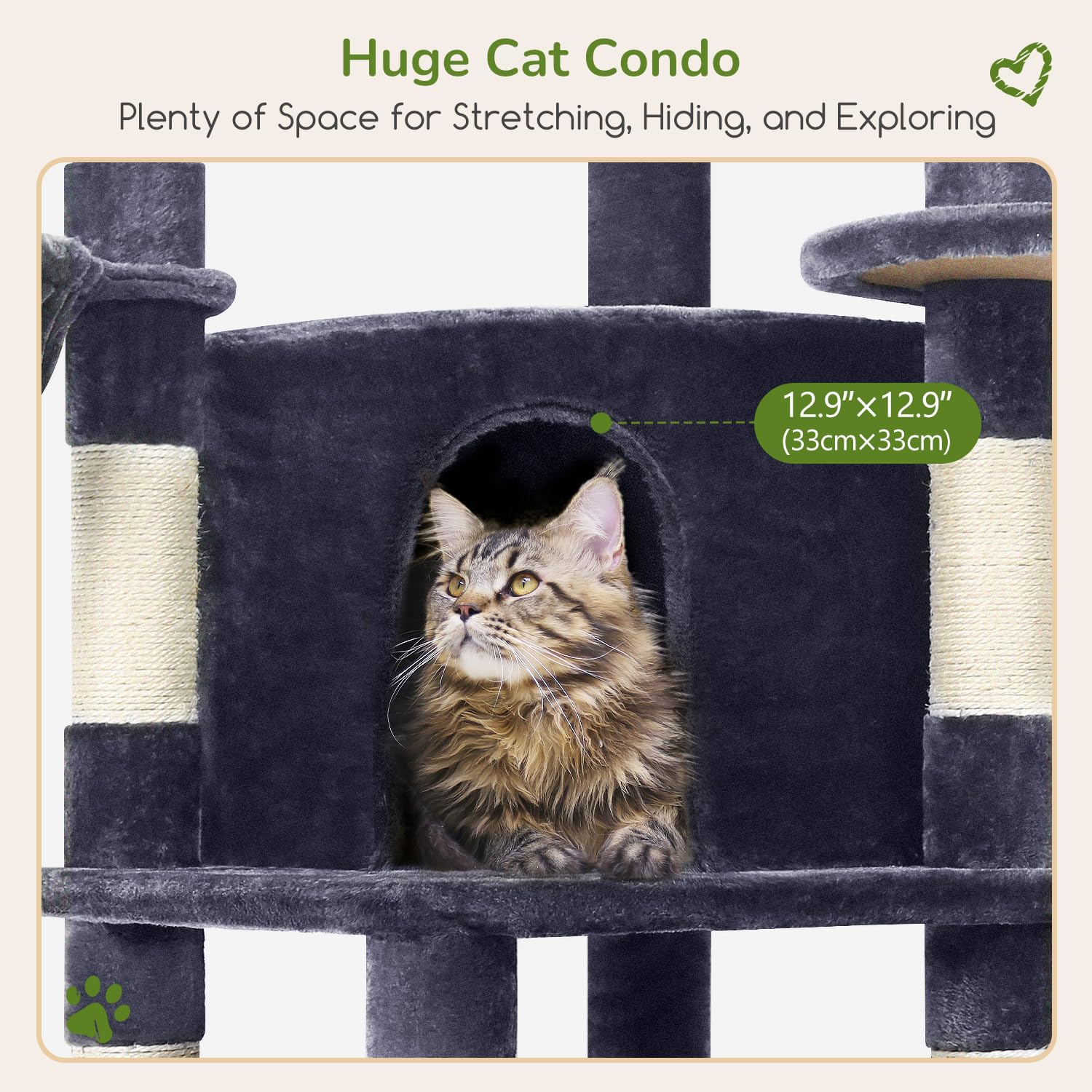 Globlazer corner cat tree natural sisal posts encourage scratching and paw health