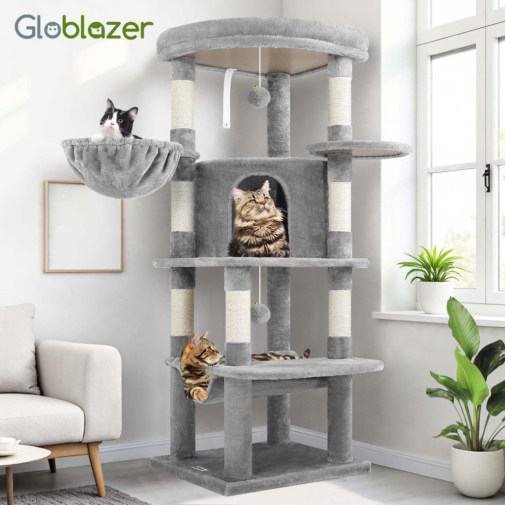 Globlazer corner-focused design maximizes room corners and decor.