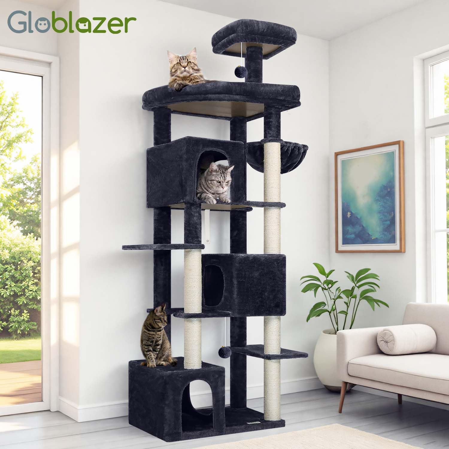 Globlazer dark grey finish blends with home décor