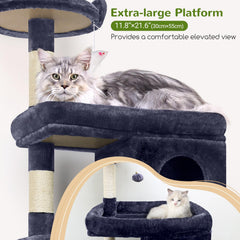 Globlazer enlarged base board boosts stability for energetic large cats.