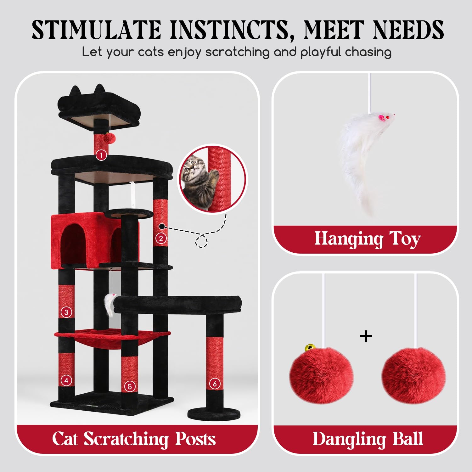 Globlazer Gothic Cat Tree assembly guide and included tools