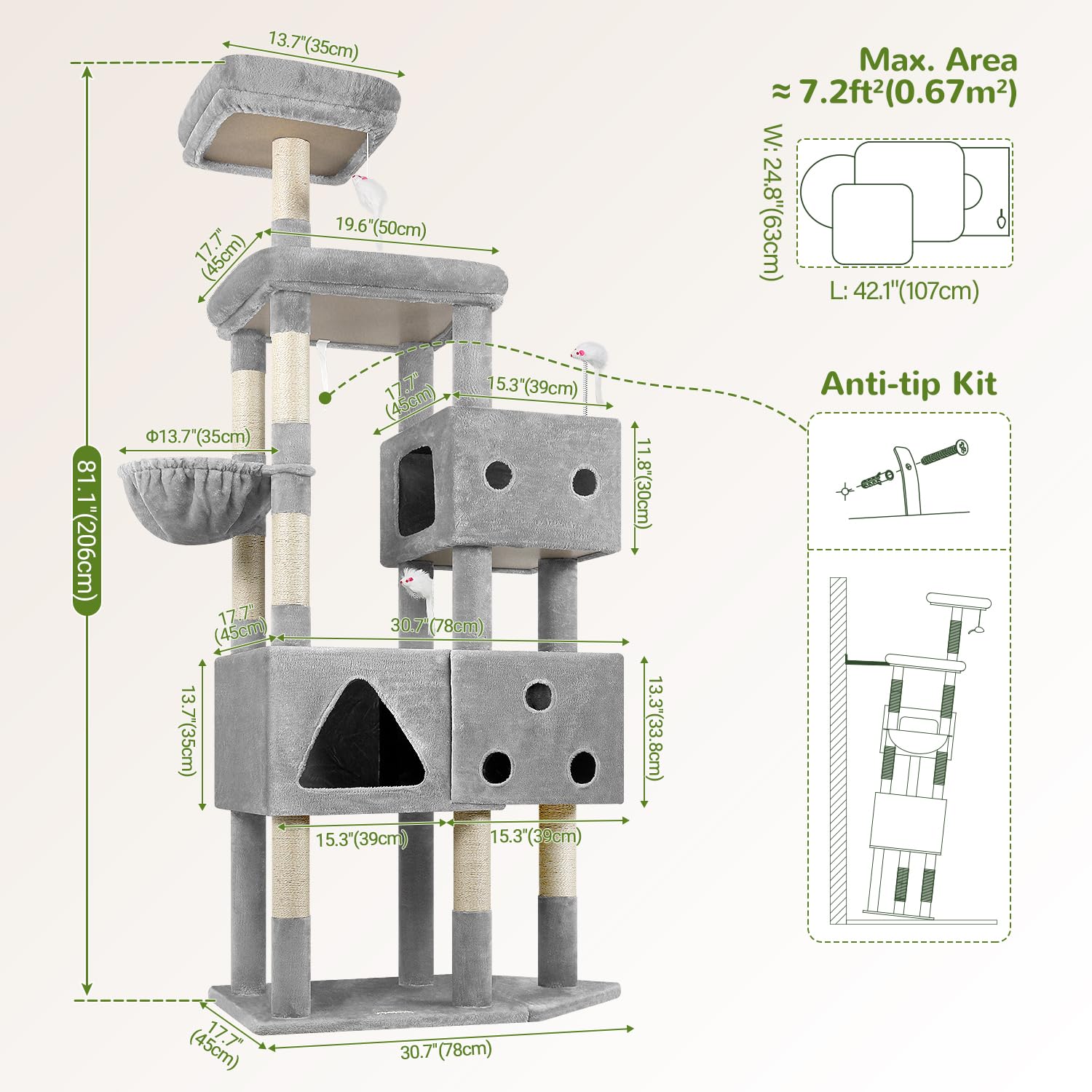 Globlazer extralarge cat tower assembly guide simple setup with clear instructions