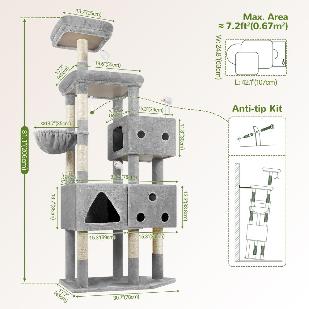 Globlazer extralarge cat tower assembly guide simple setup with clear instructions