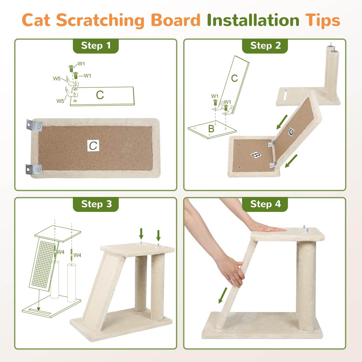 Globlazer F50 cat tower beige fabric complements modern living spaces.