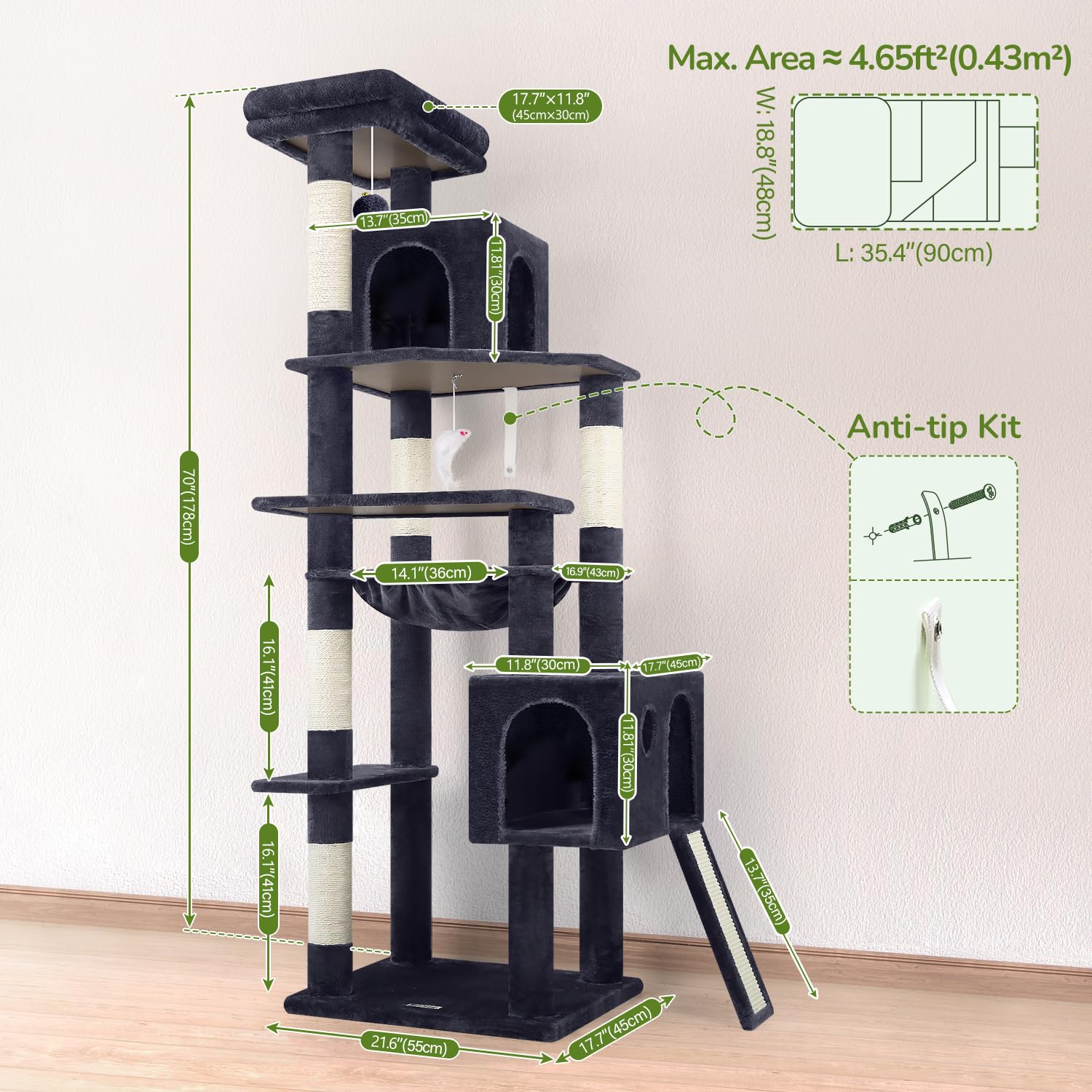 Globlazer F70 Pro easy-assembly includes tools and labeled parts.