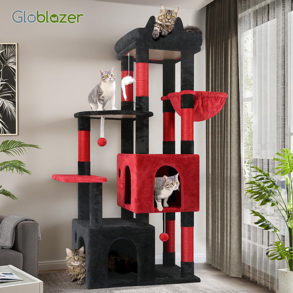 Globlazer Gothic Cat Tower features multiple levels and cozy nooks for restful retreats