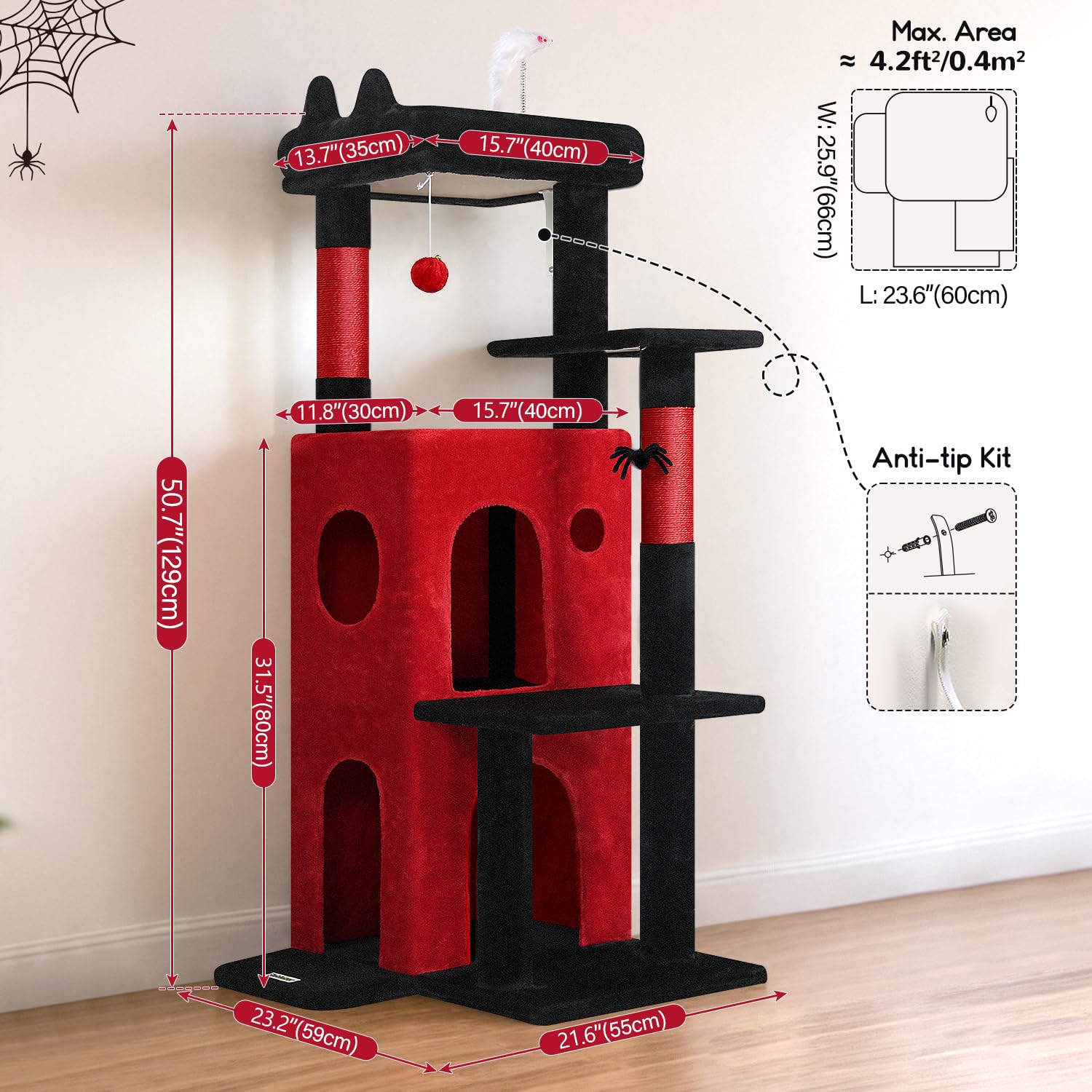 Globlazer Gothic Cat Tree assembly guides quick setup for rapid playtime.