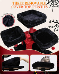 Globlazer Gothic Cat Tree top perches provide elevated vantage points