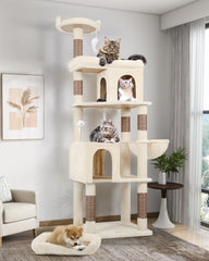 Globlazer heavy duty cat tree 72in triangular structure for stable climbing and lounging