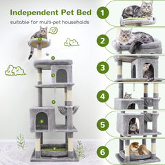 Globlazer heavy duty cat tree base with thickened base demonstrates extra stability.