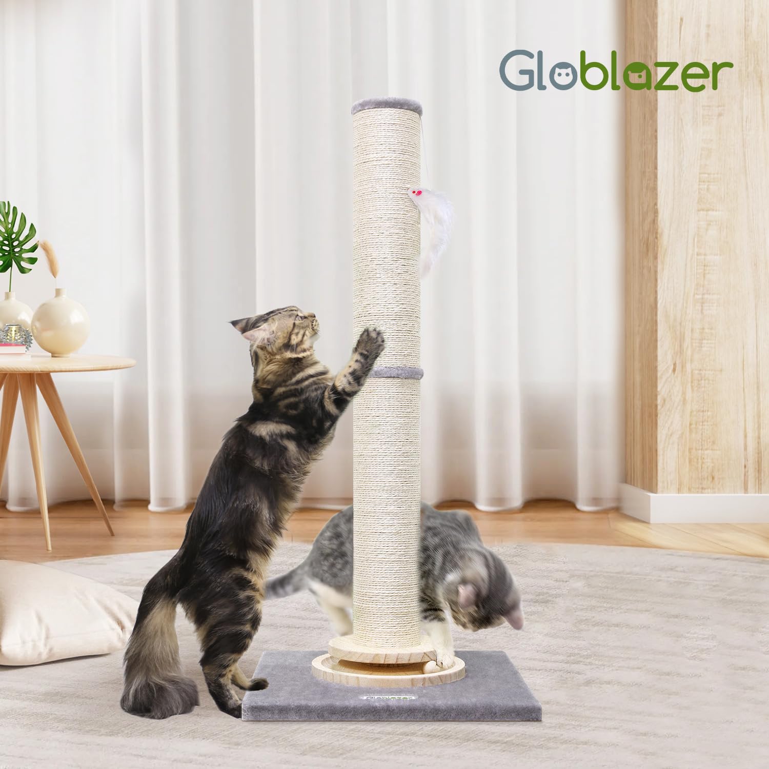 Globlazer indoor-cat-use SC35 tall post protects furniture by providing a satisfying outlet.
