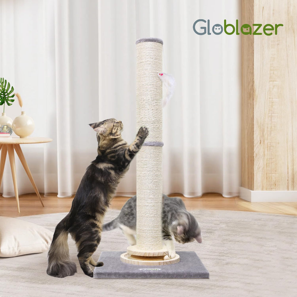 Globlazer indoor-cat-use SC35 tall post protects furniture by providing a satisfying outlet.