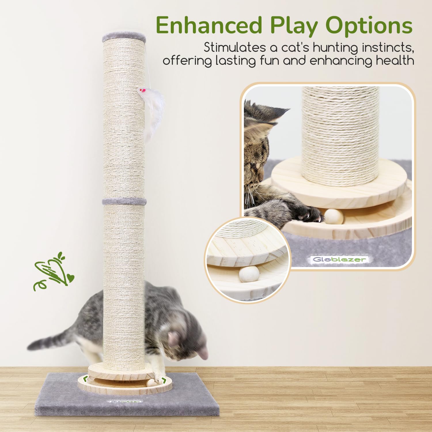 Globlazer interactive toy mouse adds enrichment during playtime.