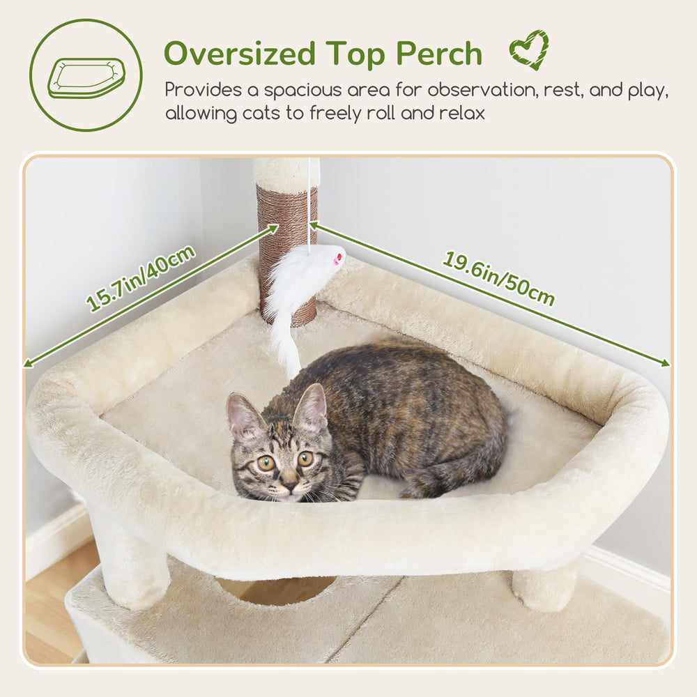 Globlazer Large Cat Tree two spacious condos offering privacy and easy access