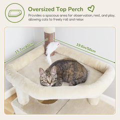 Globlazer Large Cat Tree two spacious condos offering privacy and easy access
