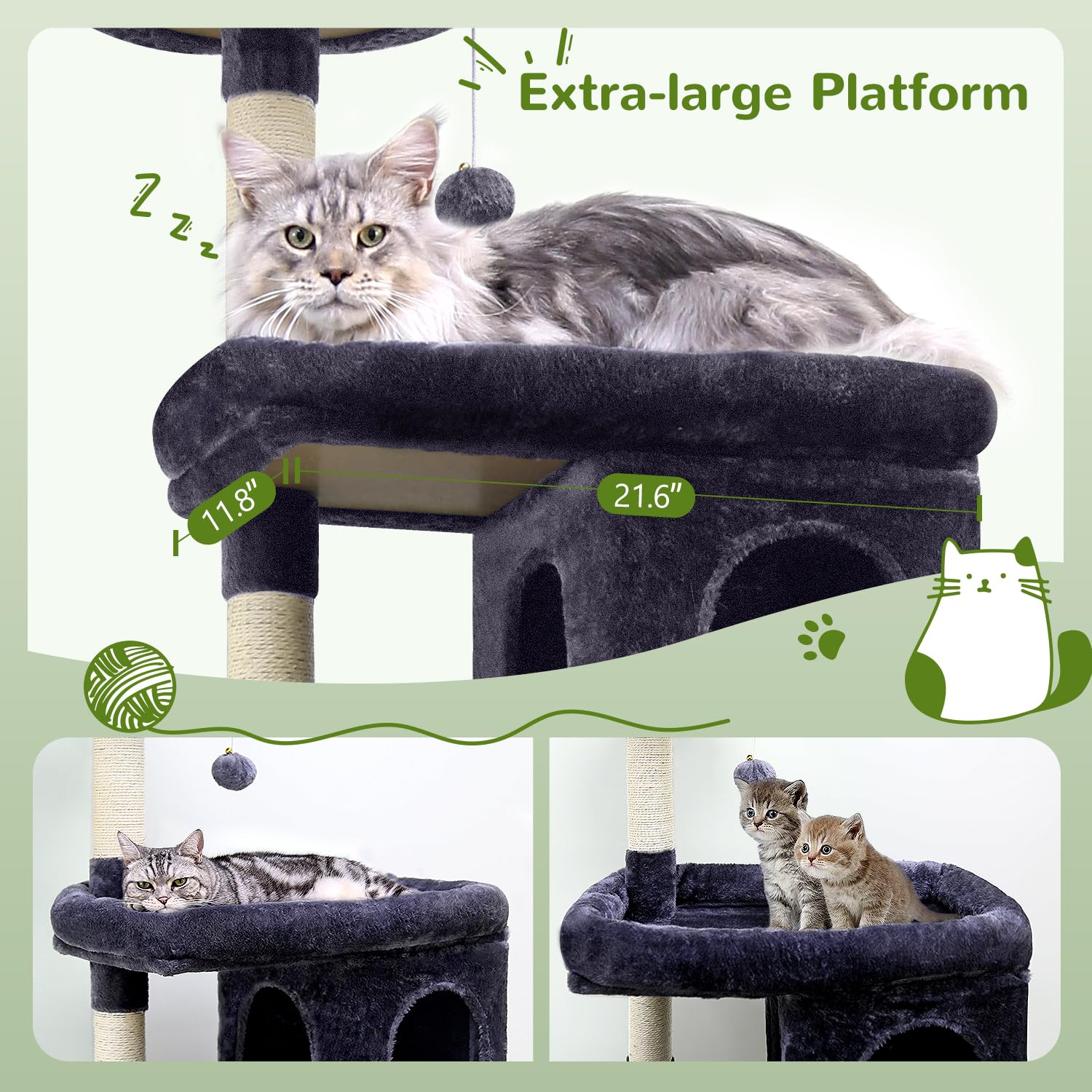 Globlazer S72 cat condos offer private space and elevated lookout.