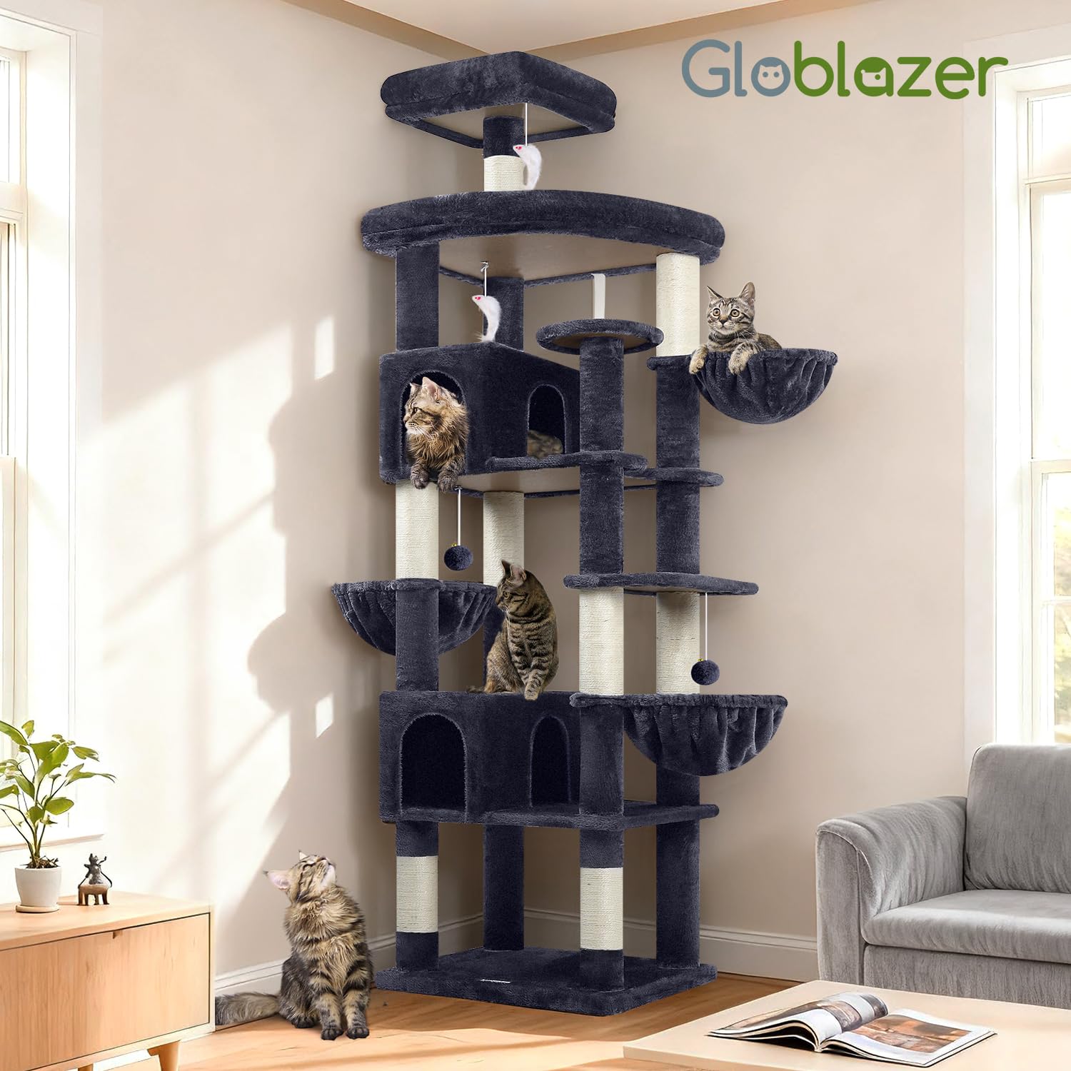 Globlazer S82 assembly with anti-tip straps shows stability and easy setup