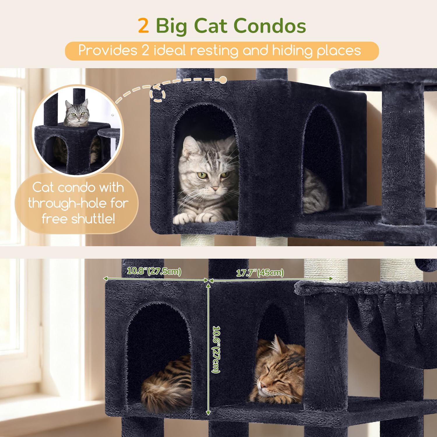 Globlazer S82 padded top perches provide comfortable lounging and observation