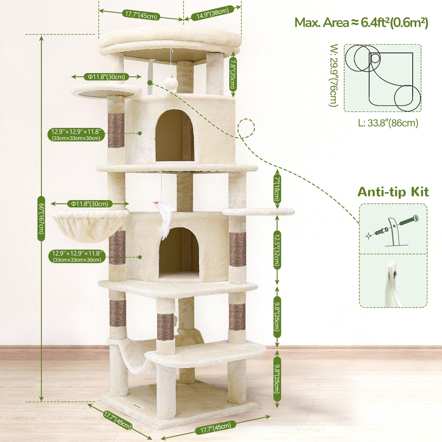 Globlazer six scratching posts encourage healthy claws and durable surfaces