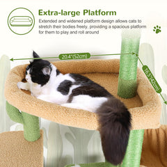 Globlazer Sturdy Cat Tree vertical tiers invite climbing and exploration for large cats.