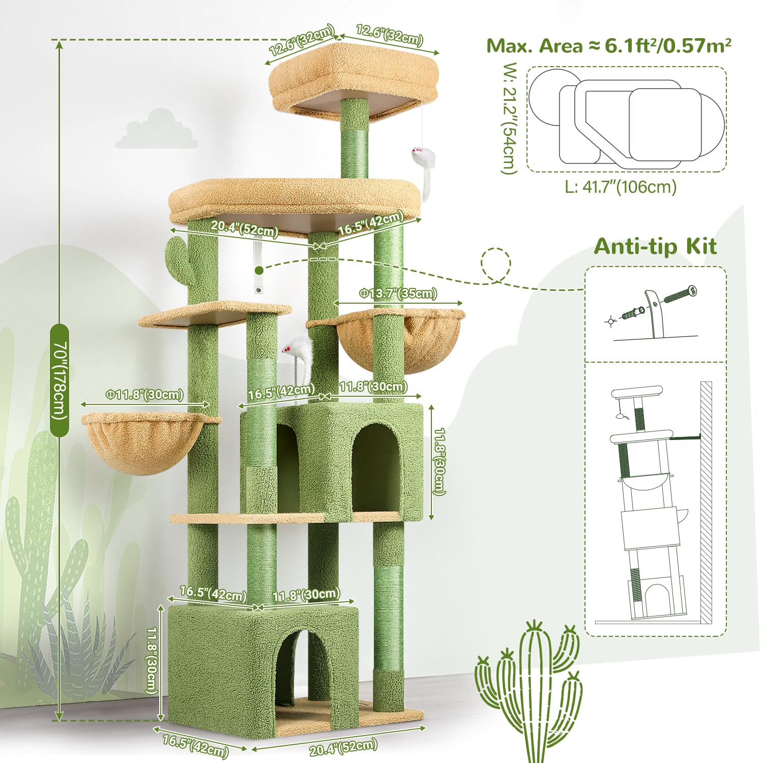 Globlazer Sturdy Cat Tree in action shows gentle climbing and lounging.