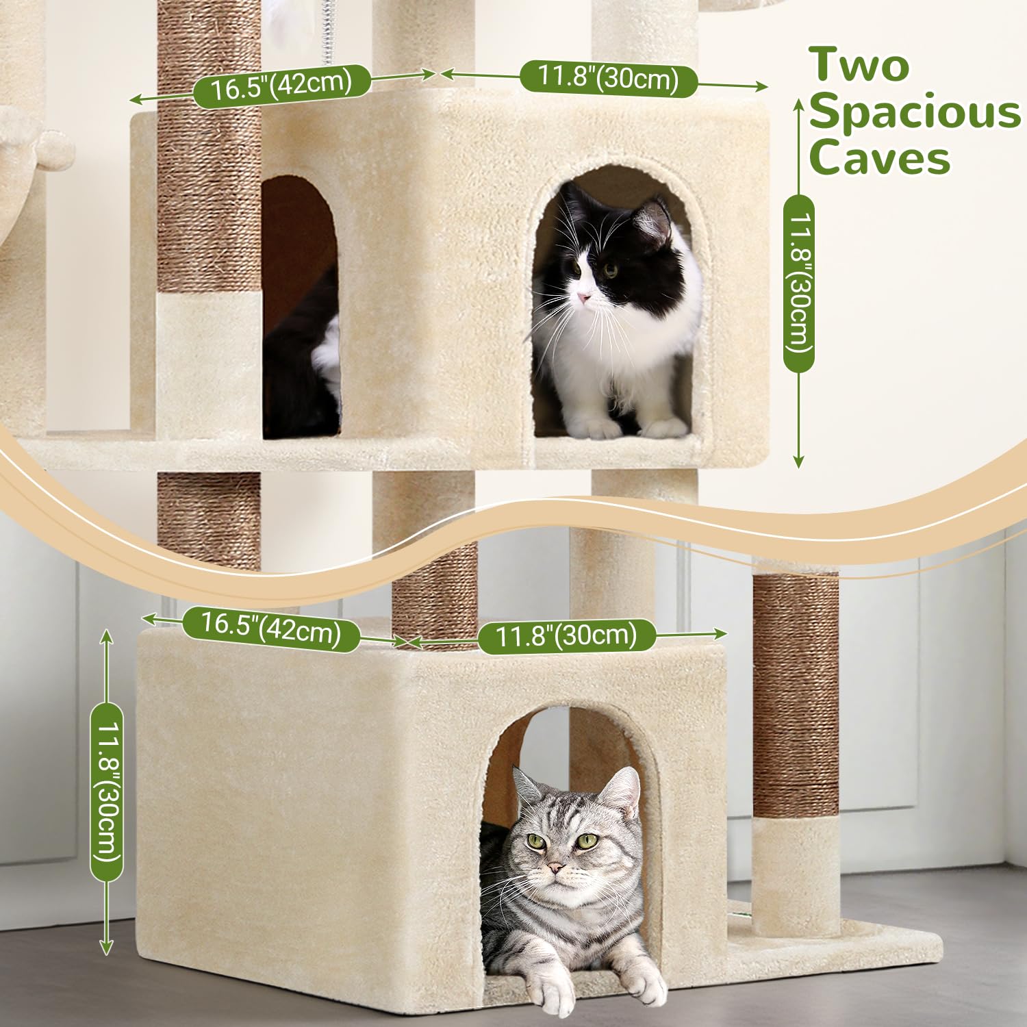 Globlazer sturdy cat tree large platform offers ample lounging space for big cats