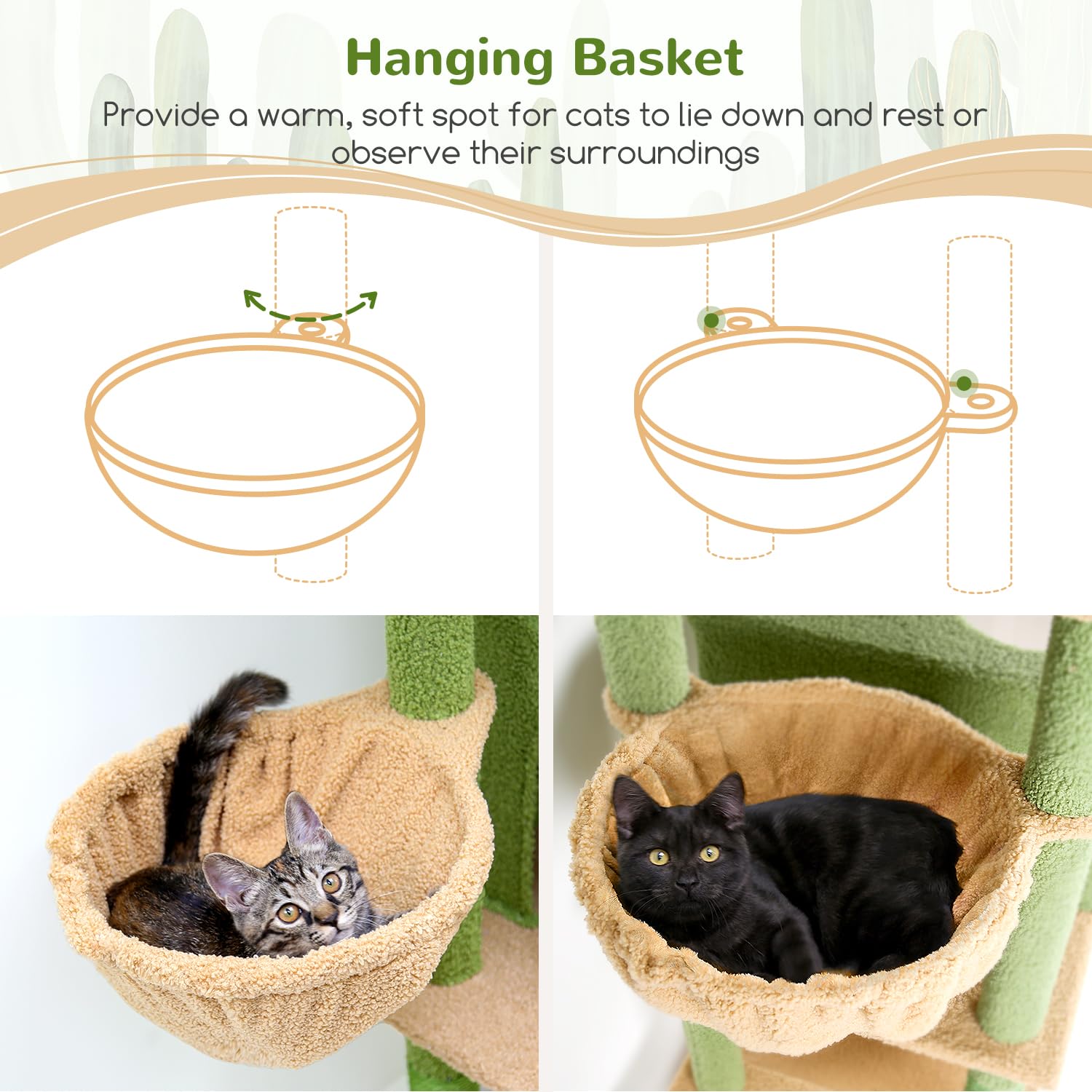 Globlazer Sturdy Cat Tree spacious cat cave offers private retreat for 20 lb cats.