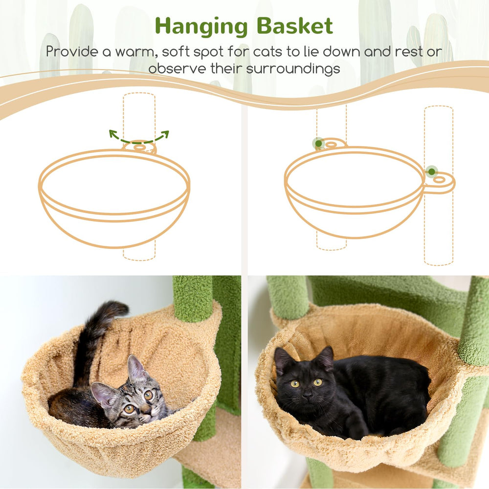 Globlazer Sturdy Cat Tree spacious cat cave offers private retreat for 20 lb cats.