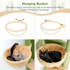 Globlazer Sturdy Cat Tree spacious cat cave offers private retreat for 20 lb cats.
