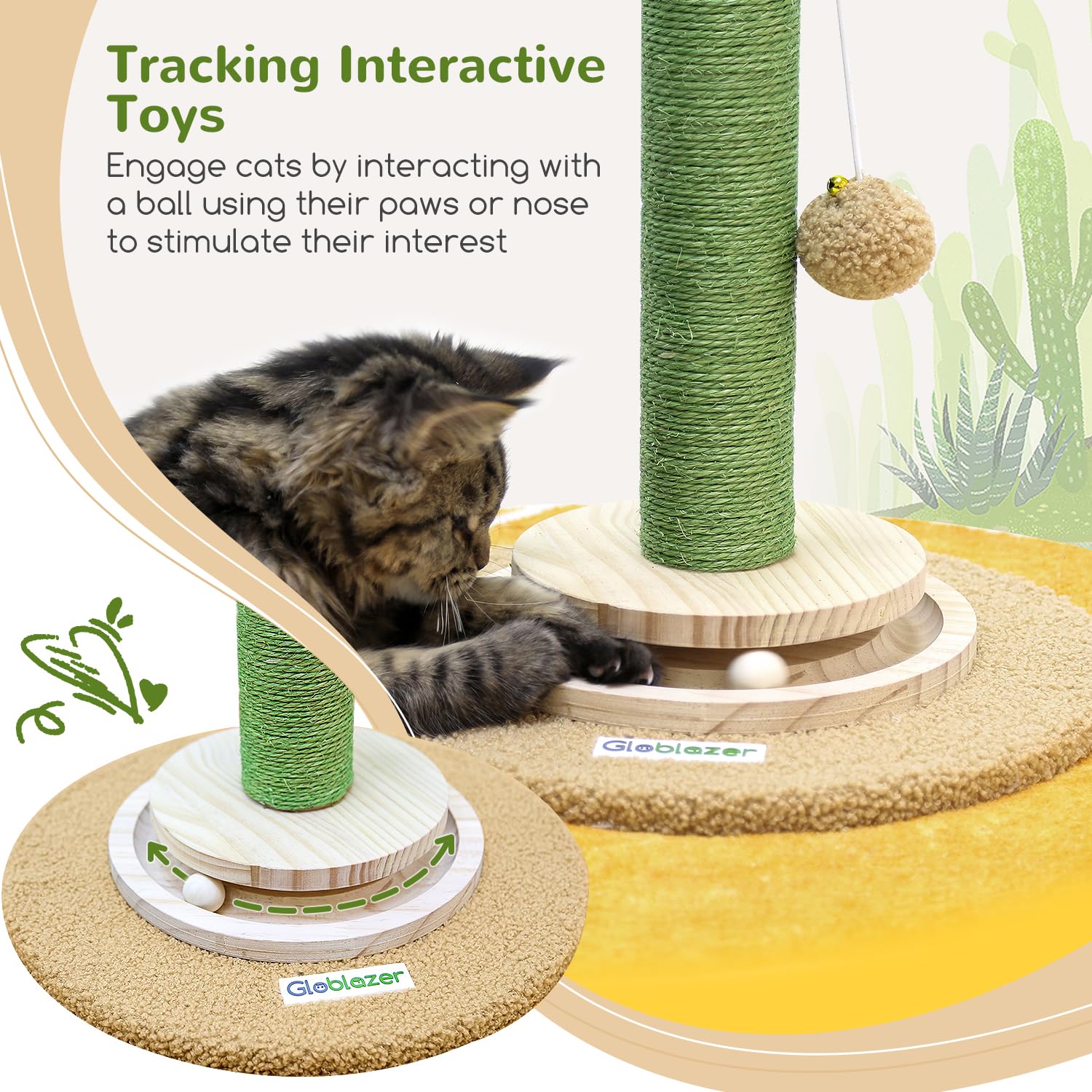 Globlazer track-ball toy action demonstrates interactive play for mental and physical engagement