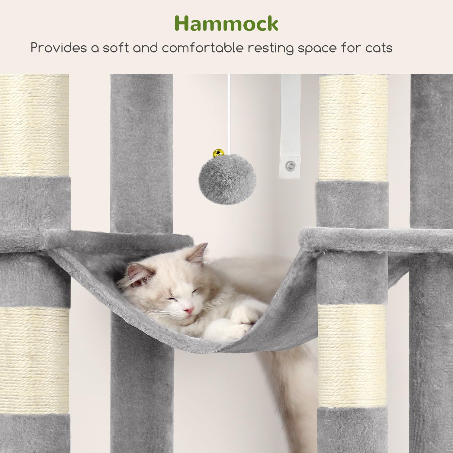 Globlazer XXL cat tree condos closeup shows private hideouts and secure resting spaces
