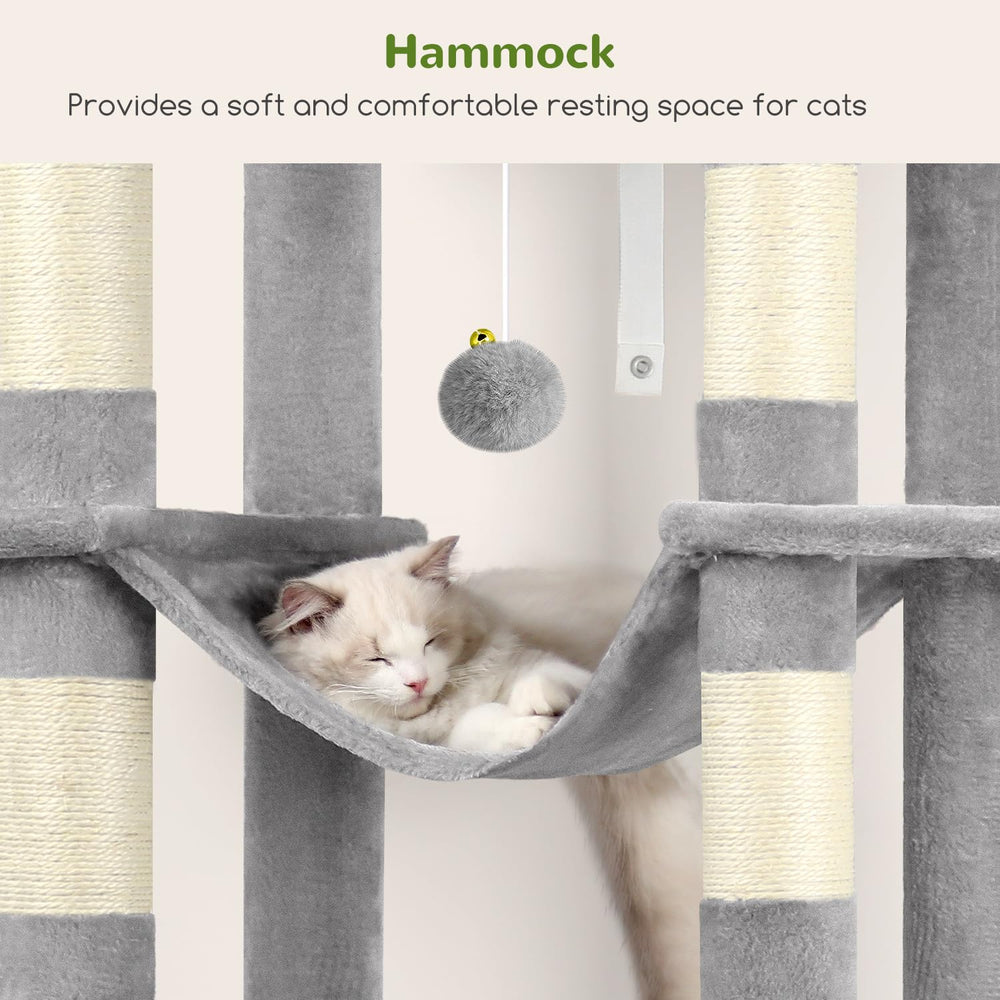 Globlazer XXL cat tree condos closeup shows private hideouts and secure resting spaces