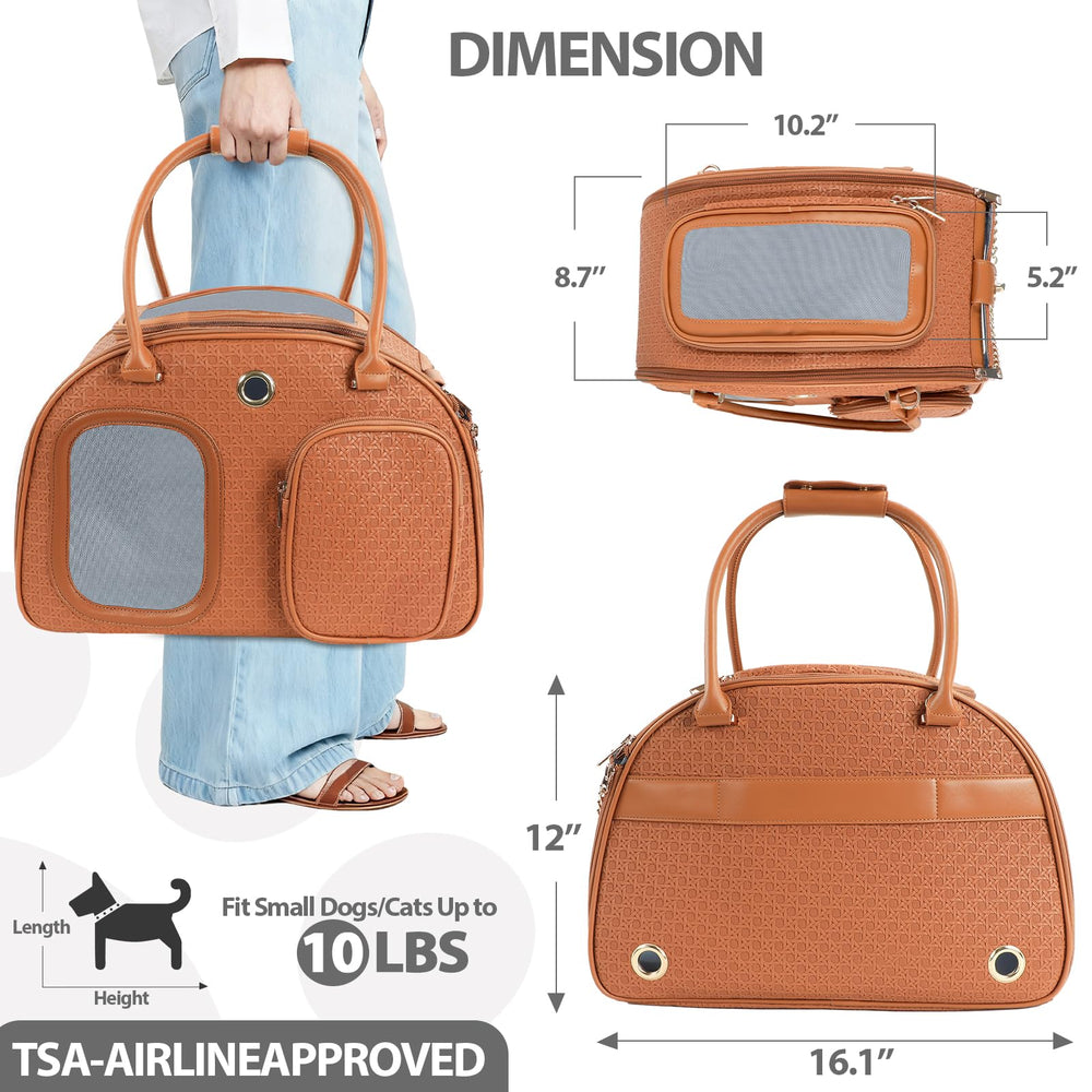 GLOBLYTE dog purse carrier back view emphasizing secure storage during travel