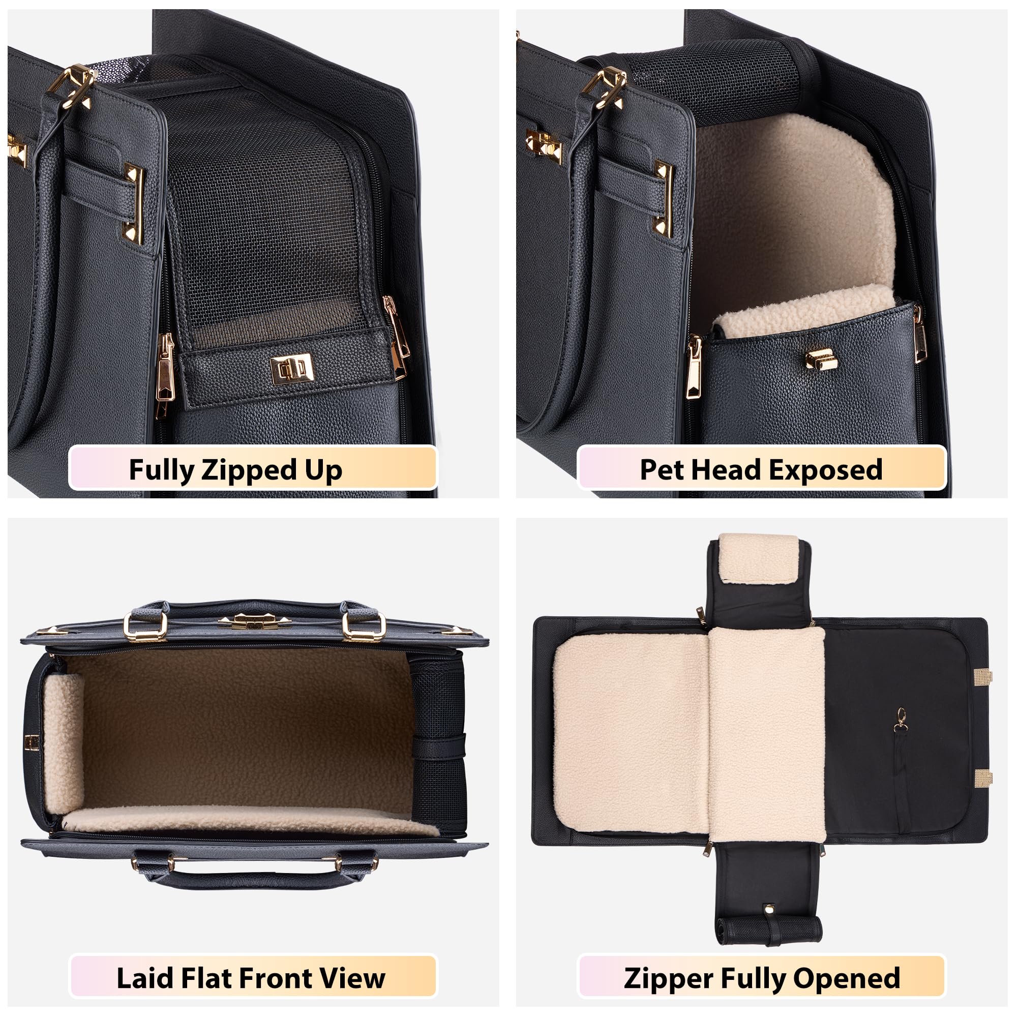 GLOBLYTE dog purse carrier foldable design for compact storage